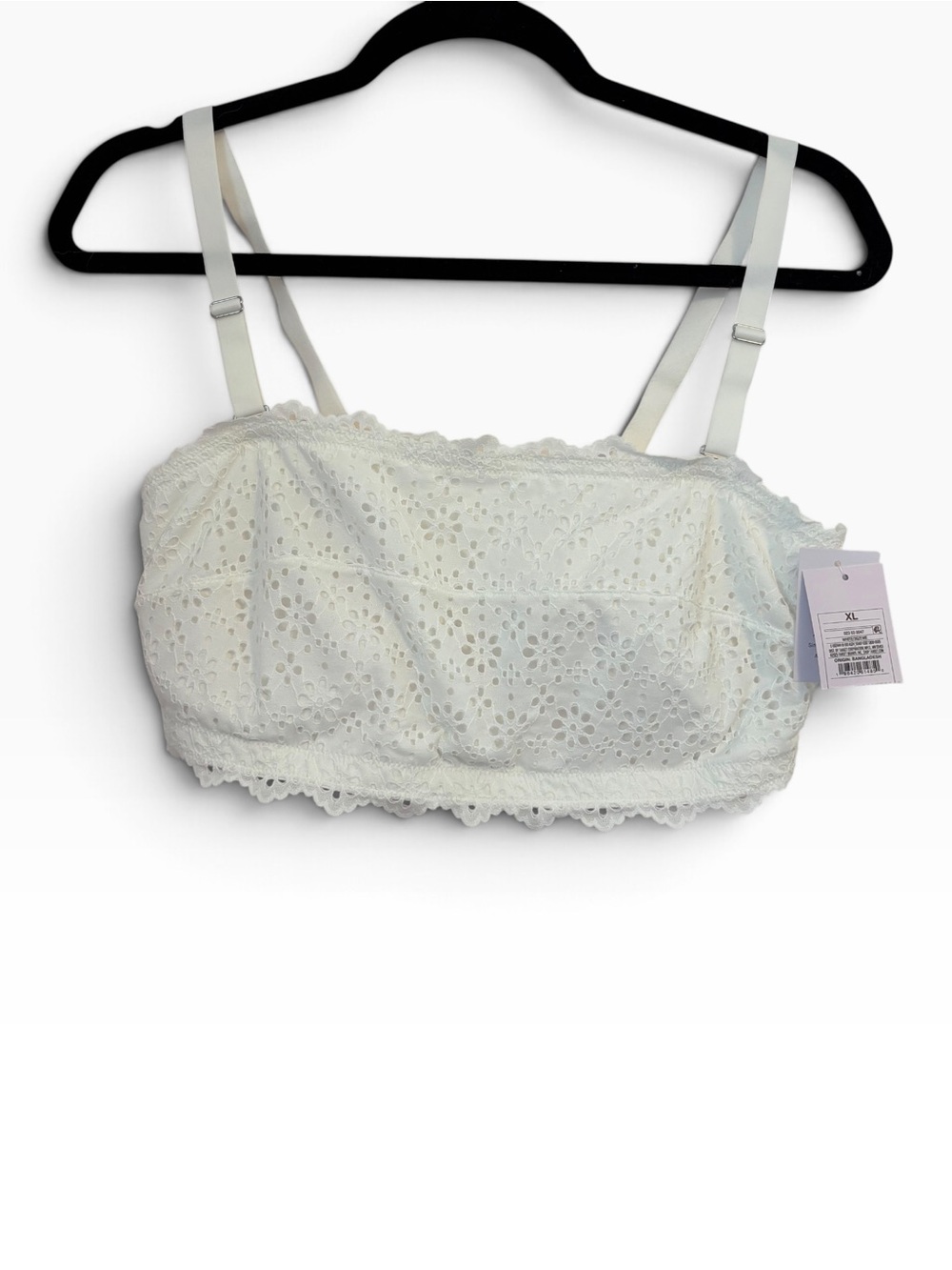 auden, NWT, size XL White Lace Eyelet Camisole Bralette